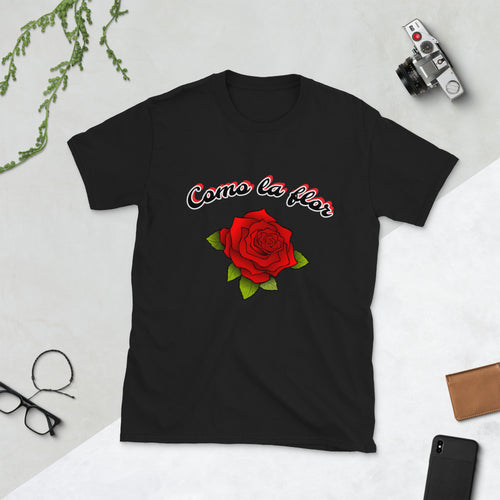 Como la flor Black Tshirt -Con tanto Amor